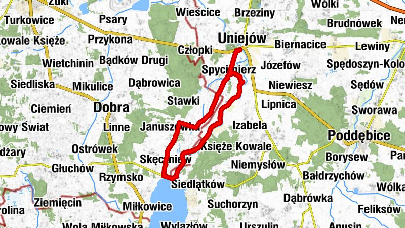 Uniejów - Kościół pw. Podwyższenia Krzyża Świętego - Spycimierz - Paulina