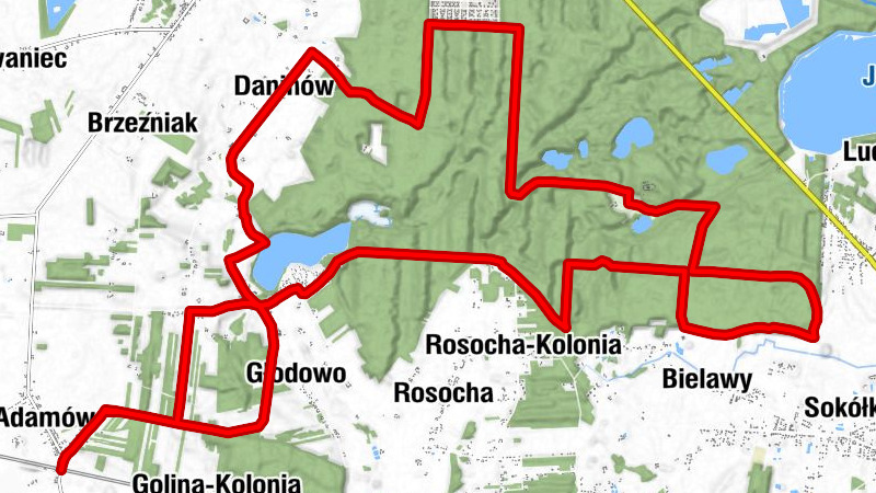 Adamów - Głodowo - Daninów - Rosocha Trzecia
