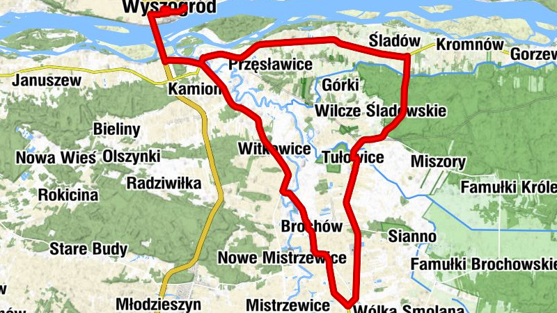 Wyszogród - Przęsławice-Krzaki - Śladów - Kościół pw. Świętego Jana Chrzciciela i Świętego Rocha