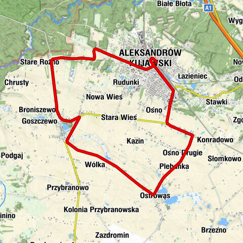 Aleksandrów Kujawski - Halinowo - Ośno Drugie