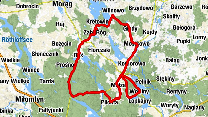 Żabi Róg - Kretowiny - Kaplica pw. Matki Bożej Miłosierdzia - Kaplica pw. Świętego Wojciecha