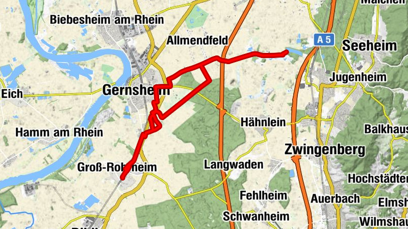 Groß Rohrheim - Groß-Rohrheim - Klein-Rohrheim - Fieberkapelle