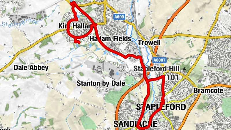 Kirk Hallam - Ilkeston - Sandiacre - Stapleford