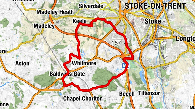 Newcastle-under-Lyme - Blockhouse at The Sheet Anchor - Baldwin's Gate Methodist Church - Stoke-on-Trent