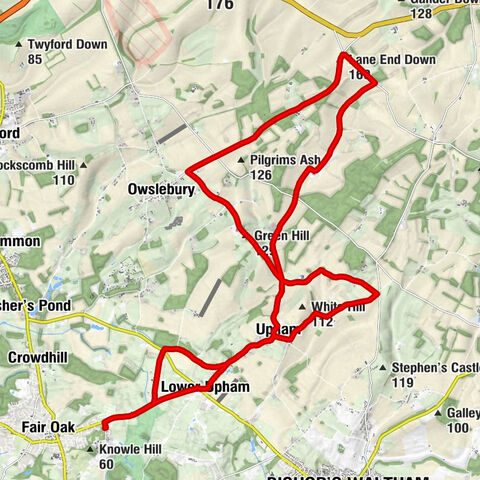 Upham - Lower Upham - Green Hill - Lane End Down