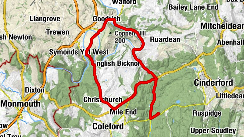 Cannop - Upper Lydbrook - Lower Lydbrook - Kerne Bridge