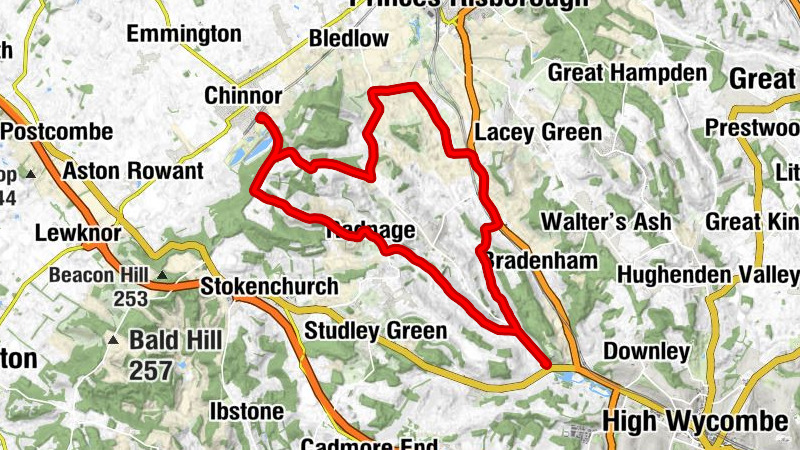 High Wycombe - West Wycombe - The Chiltern - Sprig's Alley