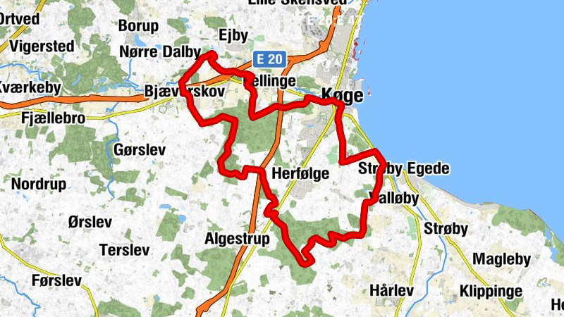 Egøje - Vallø Slotskro - Damhuse - Køge