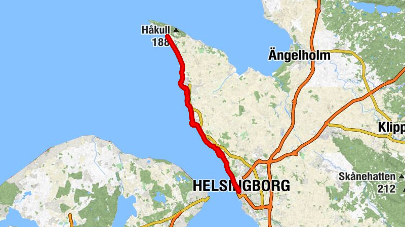 Helsingborg C - Helsingborg - Pålsjö krog - Vikens kyrka