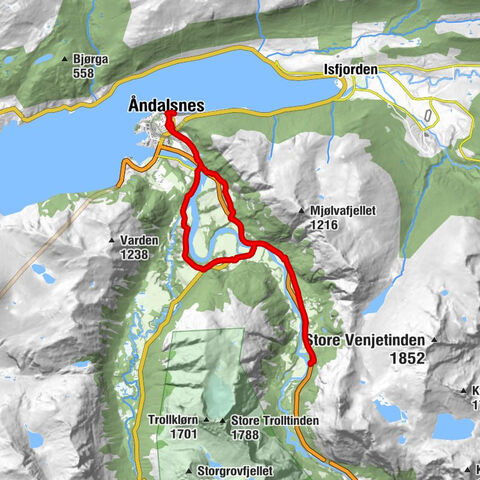 Åndalsnes - Høljenes - Mjelva