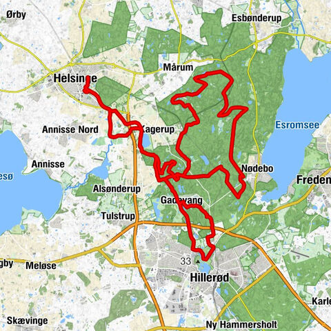 Helsinge - Høbjerg - Hillerød