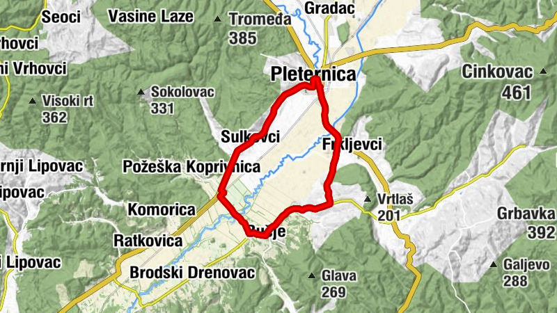 Požeško-slavonska županija - Pleternica - Bresnica - Sulkovci