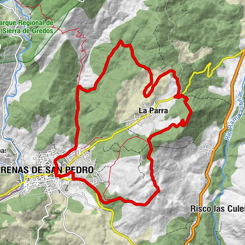 Arenas de San Pedro - Iglesia de Nuestra Señora de Lourdes - Barrera de Arroyo Higuera - La Parra