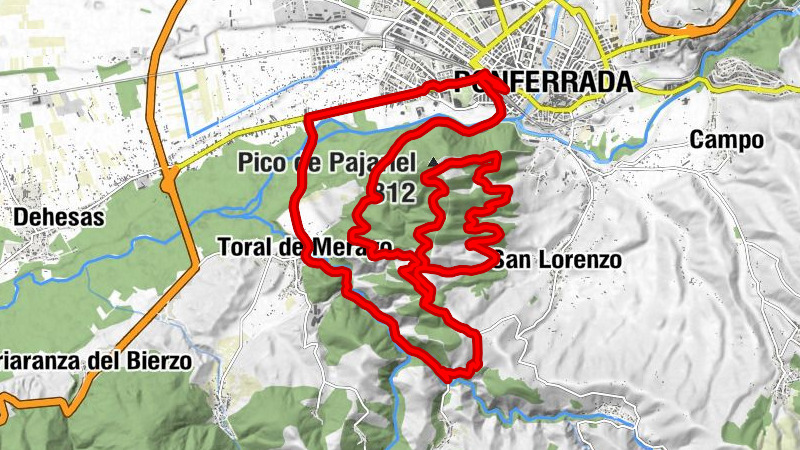 Ponferrada - Reataurante Venecia - Ermita de Toral de Merayo - Pico de Pajariel