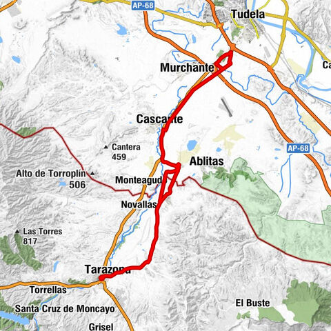 Tudela - Cruz del Pilar de las Almas - El Caminito - Santuario de la Virgen del Río