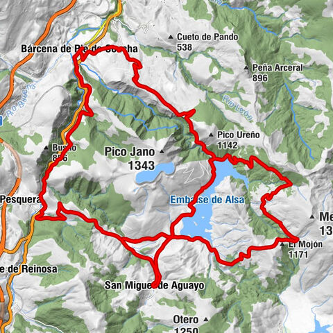 Bárcena - Casa Ferrero - Iglesia de San Cosme y San Damián - El Mojón