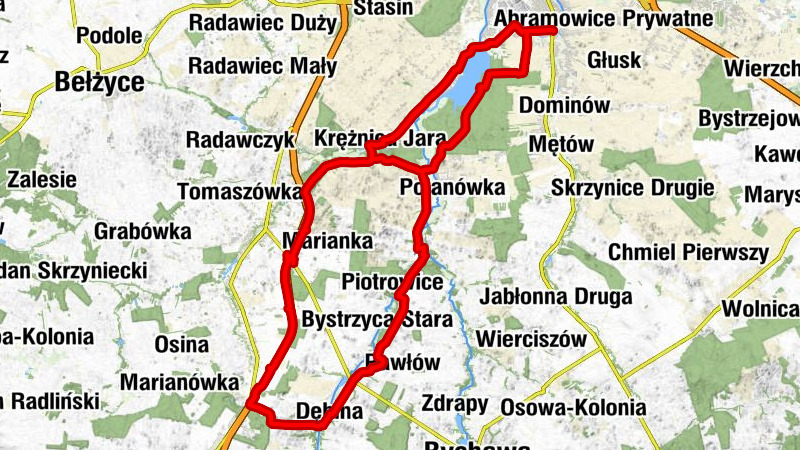 Zemborzyce - Dąbrowa-Las - Zajazd Katarzyna - Wykietówka