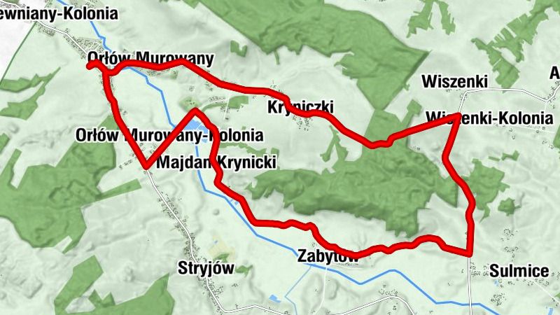Orłów Drewniany - Orłów Murowany-Kolonia - Majdan Krynicki - Zabytów