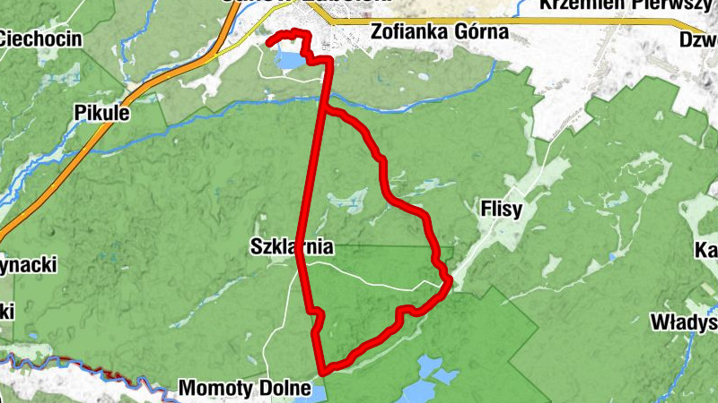 Janów Lubelski - Obrówka - Cegielnia - Szklarnia