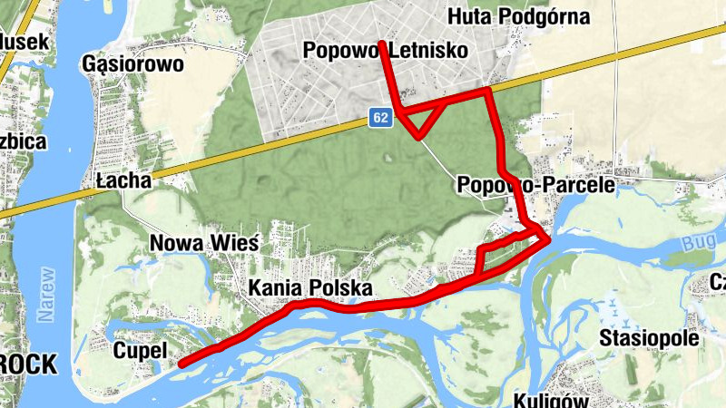 Popowo-Letnisko - Popowo-Parcele - Popowo Drugie - Kania Polska