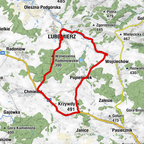Lubomierz - Krzywdy - Wzniesienia Radoniowskie - Kościół pw. Wniebowzięcia Najświętszej Marii Panny i Świętego Maternusa