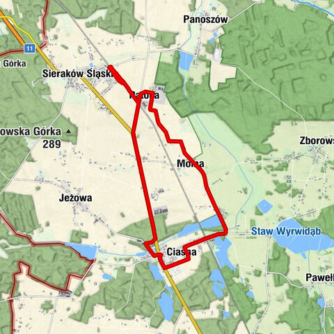 Sieraków Śląski - Patoka - Gospoda - Ciasna