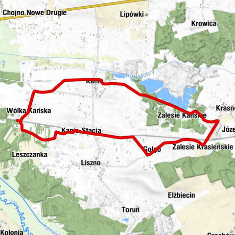 Wólka Kańska - Koziniec - Kanie-Stacja - Gołąb