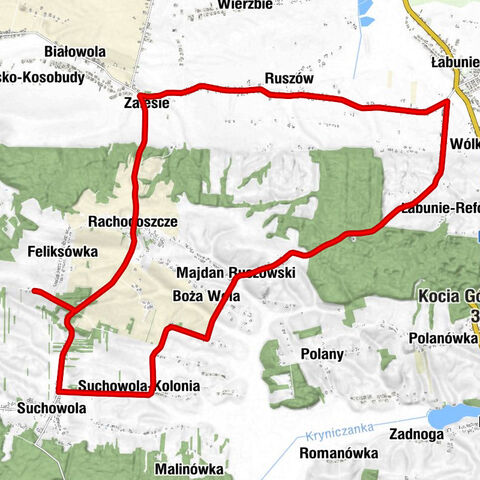 Suchowola - Wydmuchówka - Kościół filialny Matki Boskiej Częstochowskiej w Majdanie Ruszowskim - Rachodoszcze