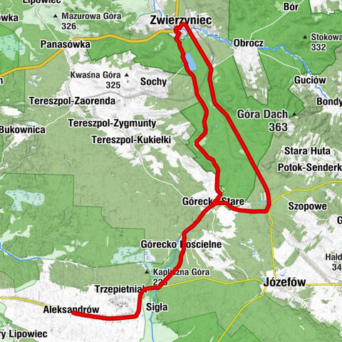 Aleksandrów - Aleksandrów Drugi - Kościół pw. Świętego Stanisława Biskupa i Męczennika w Górecku Kościelnym - Zwierzyniec