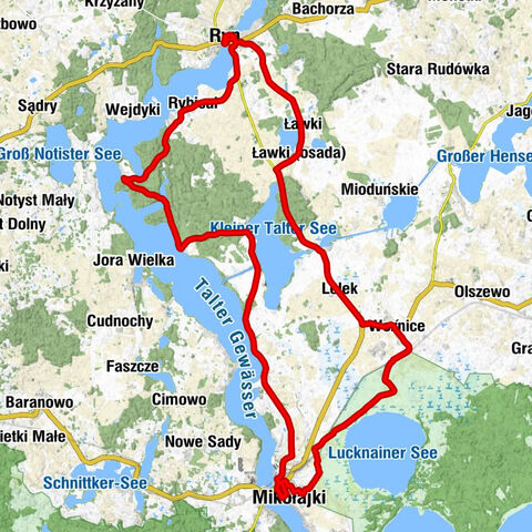 Kaplica Ewangelicko-Augsburska w Rynie - Kościół pw. Świętego Maksymiliana Marii Kolbe - Kościół pw. Miłosierdzia Bożego - Kościół pw. Niepokalanego Poczęcia Najświętszej Maryi Panny