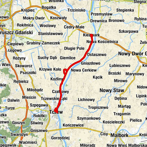 Kiezmark - Steblewo - Ptaszniki - Tczew