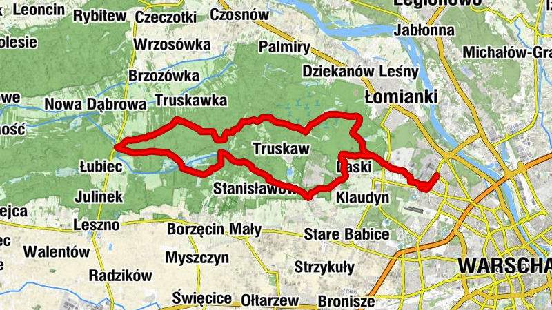 Młociny - Laskowa Góra - Lisia Góra - Zdrojowa Góra