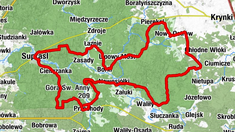 Supraśl - Kaplica pw. Świętej Anny - Góra Św. Anny - Cerkiew Narodzenia św. Jana Chrzciciela
