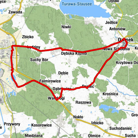 Walidrogi - Kościół pw. świętego Józefa - Kościół pw. Matki Bożej Wspomożenia Wiernych - Nakło