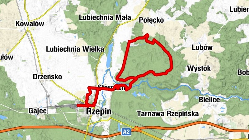 Rzepin - Bar Drewniak - Kościół pw Św. Katarzyny - Kościół św. Huberta w Starościnie