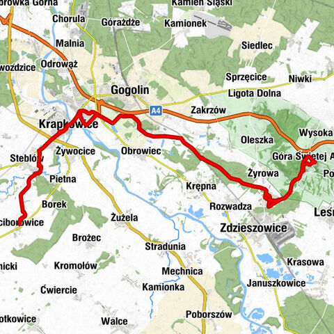 Ściborowice - Krapkowice - Bazylika Świętej Anny - Góra Świętej Anny
