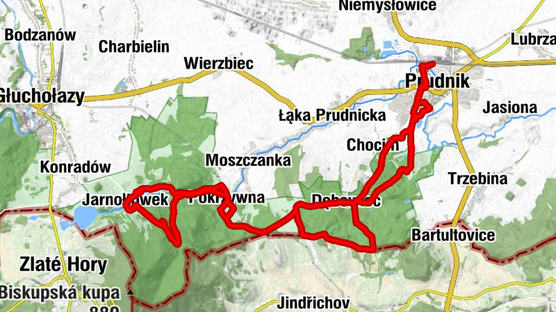 Prudnik - Klasztorna Góra - Krzyżówka - Wróblik