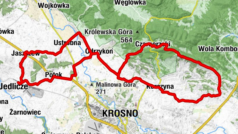 Jedlicze - Strzelnica - Sokoli Grzbiet - Działy