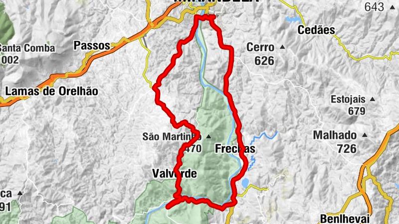 Mirandela - Frechas - Cachão - Valverde