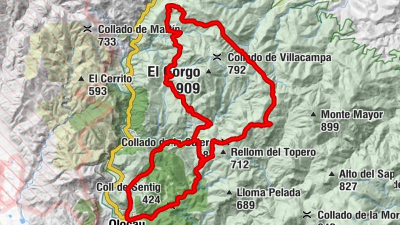 L'Arquet - Masía de Tristán - Collado de la Calera - Olocau