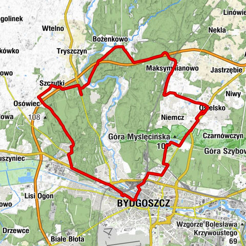 Osielsko - Kościół pw. św. Wojciecha - Kościół Zbawiciela - Myślęcinek