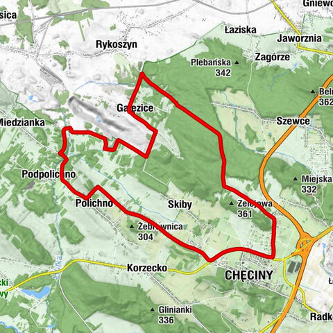 Polichno - Podpolichno - Charężów - Chęciny