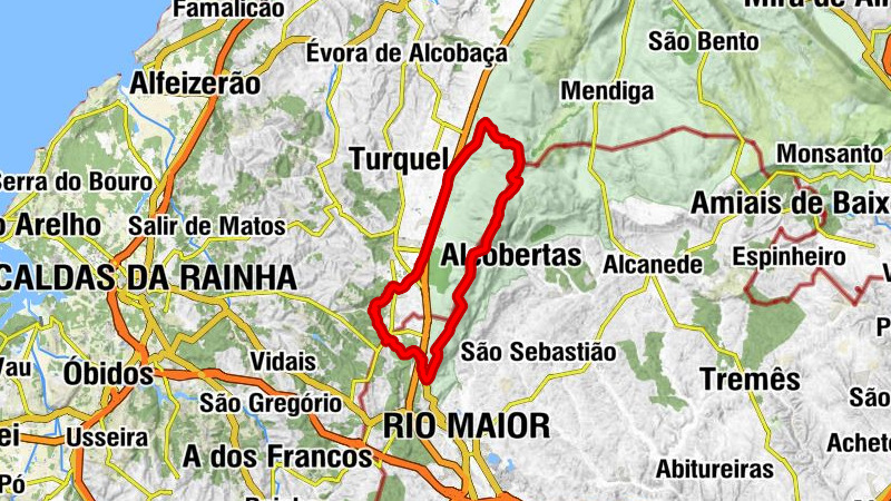 Rio Maior - Candeeiros - Frei João - Churrasqueiras