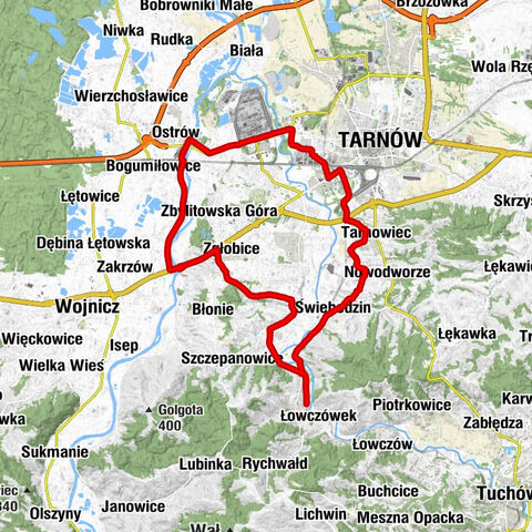 Łowczówek Pleśna - Ostrębie - Tarnów - Pleśna