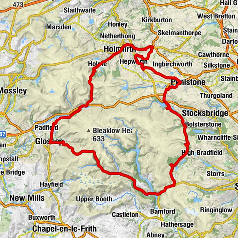Glossop - Snake Pass - Royd Moor Hill - Saint David