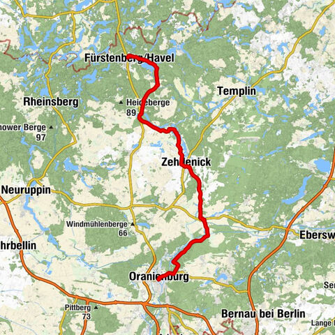 Fürstenberg/Havel - Eichberg - Stadtpfarrkirche Liebenwalde - Oranienburg