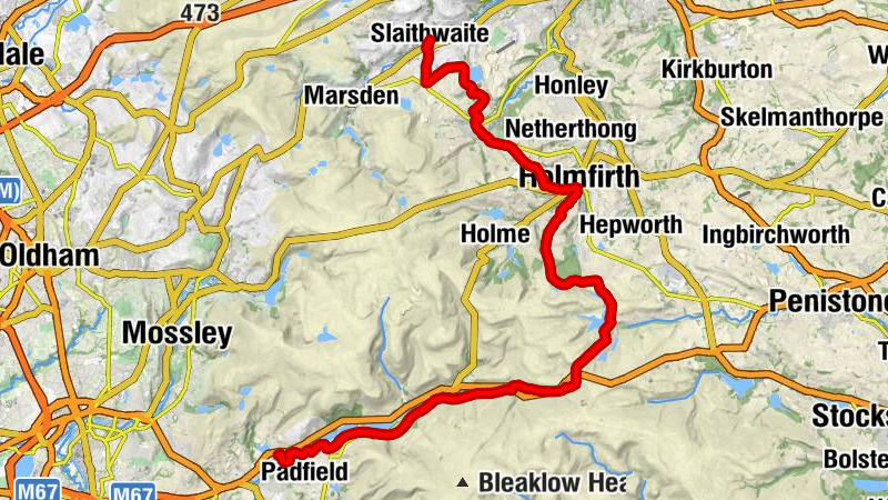 Tintwistle - St Bartholomew Church - Meltham Baptist Chapel - Slaithwaite
