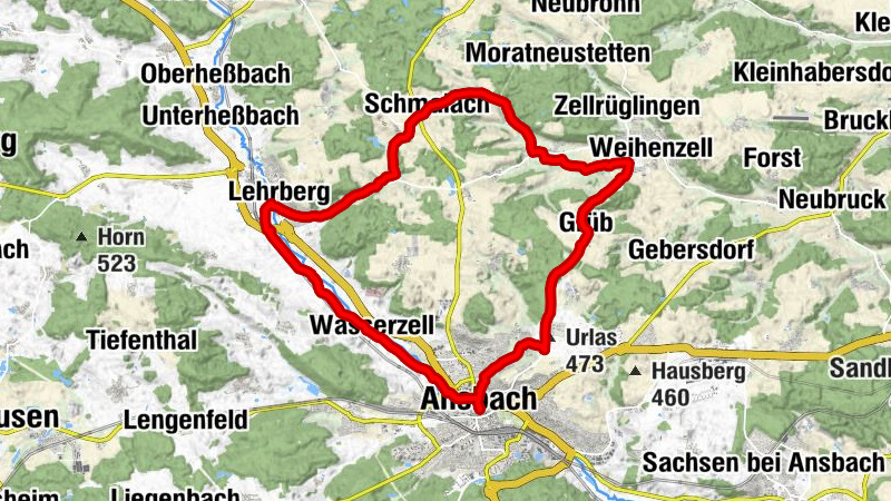 Ansbach - Urlas - Grüb - Schmalnbachshof