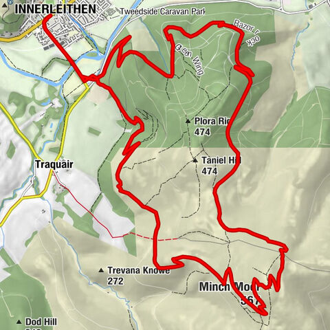 Innerleithen - Minch Moor - Caddonbank Wood - Saffron