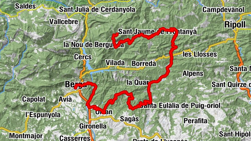 Berga - Sant Maurici - Sant Esteve de la Riba - Refugi La Clusa